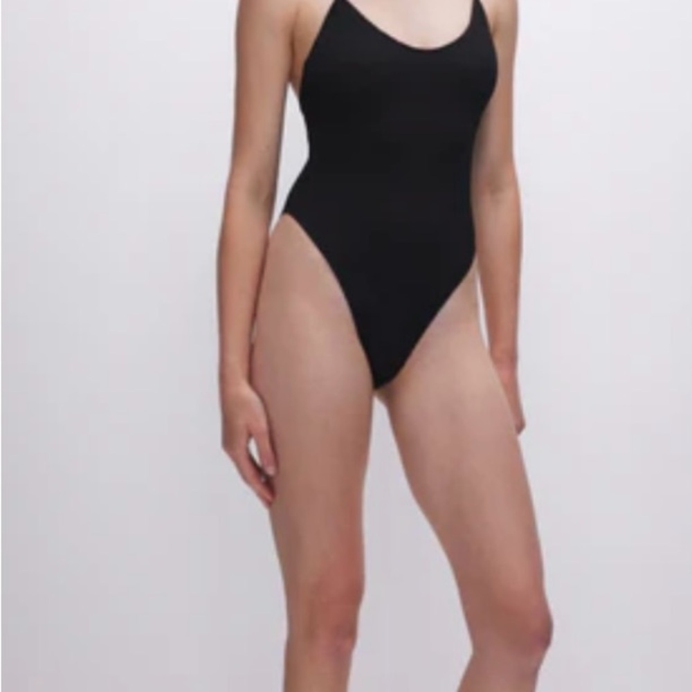Good American Size S/M ALWAYS FITS Black ONE-PIECE SWIMSUIT